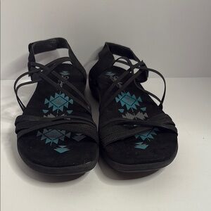 Skechers Black Strappy Sandals